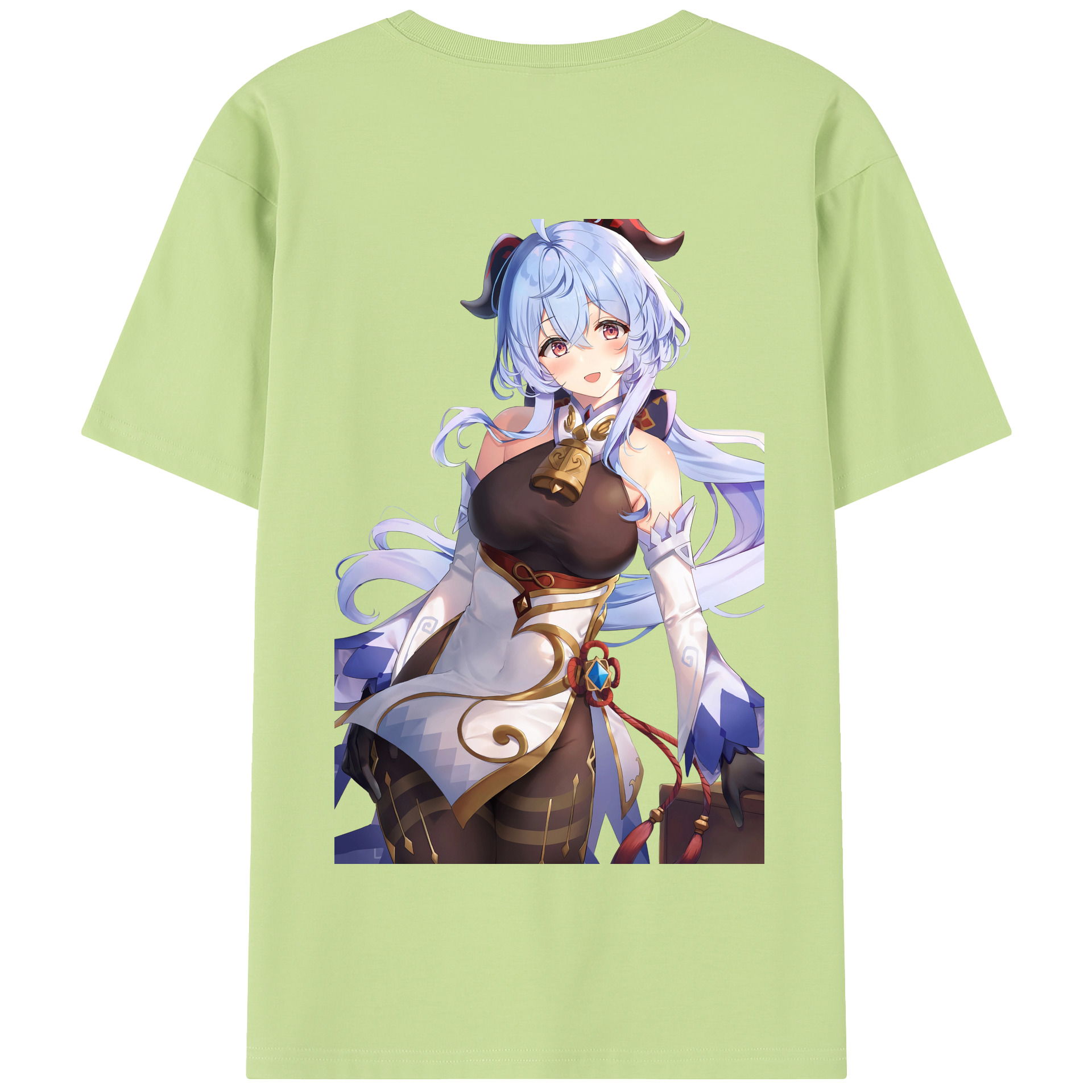 げんし神 甘雨 かんう genshin Ganyu 綿100％半袖Tシャツ（背面プリント）